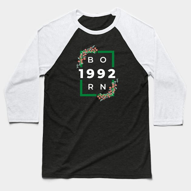 born in 1992 Baseball T-Shirt by teehood